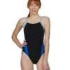 Speedo Women's Launch Splice Endurance + Cross Back One Piece Swimsuit