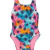 Speedo Girls' Printed Snap One Piece Swimsuit (Baby, Toddler)