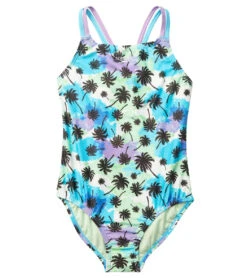 Speedo Girls' Print Strappy One Piece Swimsuit (Big Kid)