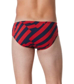 Speedo Men's Vortex Maze Brief Swimsuit -Speedo Store 7510257729704 redwhiteblue 3a
