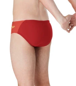 Speedo Men's Eco Splice Brief Swimsuit -Speedo Store 7714331164840 teamred 3a