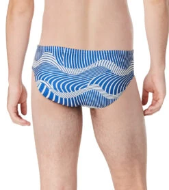 Speedo Vibe Men's Printed One Brief Swimsuit -Speedo Store 7762682151080 waveloreblue 3a